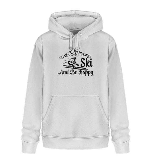 SKI AND BE HAPPY - Unisex Organic Hoodie