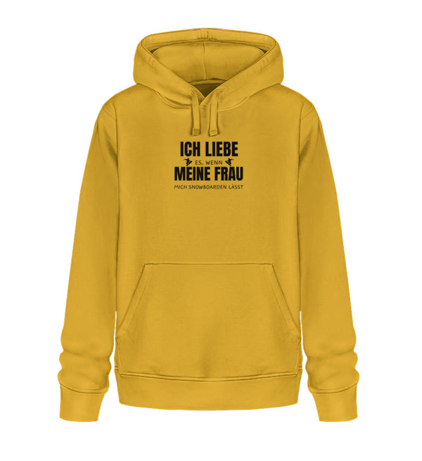 ICH LIEBE MEINE FRAU - SNOWBOARD - Unisex Organic Hoodie