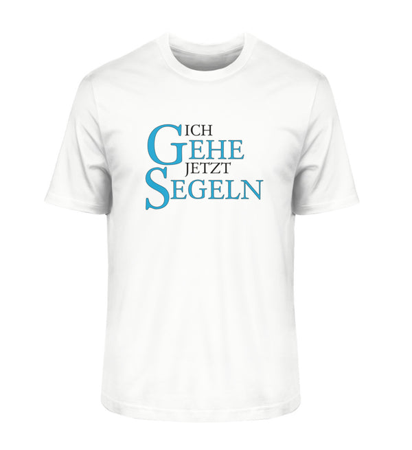 ICH GEHE JETZT SEGELN (VOR- & RÜCKENDRUCK) - Premium T-Shirt aus 100% Bio-Baumwolle