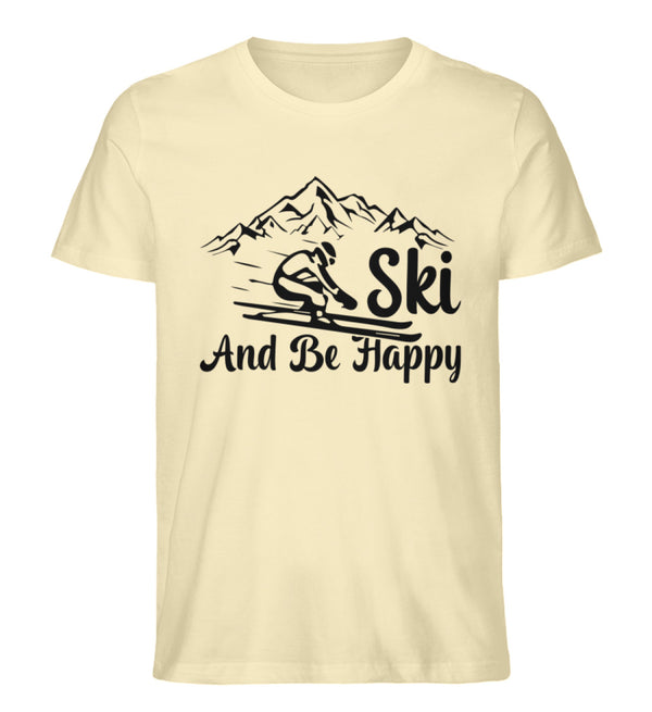 SKI AND BE HAPPY - Herren Premium Organic T-Shirt